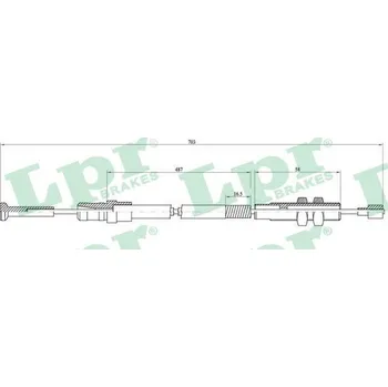 Spojkové lanko Tazne lanko, ovladani spojky, , 95494917, AY3142A, LPR, C0038C