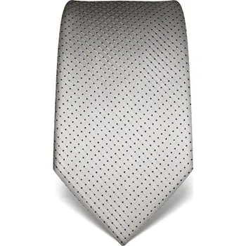Kravata Vincenzo Boretti Stříbrná manažerská kravata s prošitím V. Boretti 21991