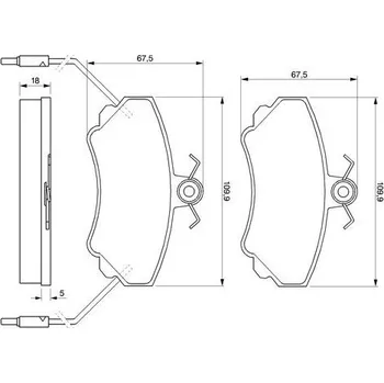 Brzdová destička Sada brzdových destiček, kotoučová brzda, , 6025170170, 6025171456, BOSCH, 0 986 460 982