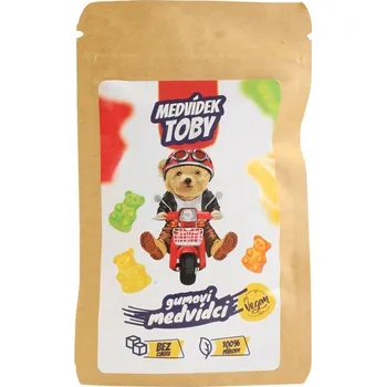 Bonbon Medvídek Toby bez cukru se stévií VEGAN 41,5g Hugo 3827