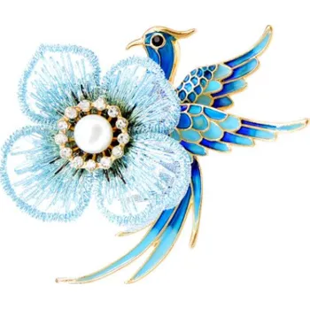 Brož B-TOP Brož s kamínky Phoenix Druh barvy: Modrá