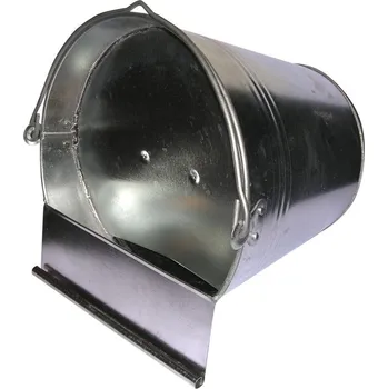 Chov hospodářského zvířete Napáječka vědrová 12l, kýbl na vodu pro slebice, zinkované LBS 6848 rovný podstavec (Zinkovaná kbelíková napáječka pro slepice, krůty, kachny)