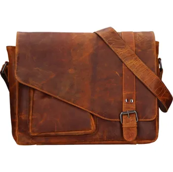 Pánská aktovka Pánská kožená taška přes rameno Greenwood Kane - světle hnědá