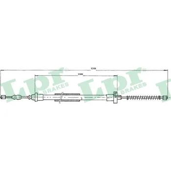 Lanko parkovací brzdy Tažné lanko, parkovací brzda, , 474589, LPR, C0606B