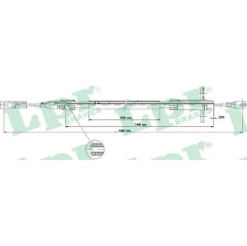 Lanko parkovací brzdy Tažné lanko, parkovací brzda, , 9044200685, LPR, C0454B