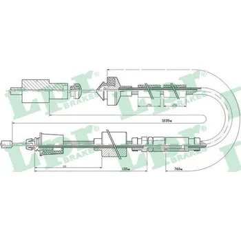 Spojkové lanko Tazne lanko, ovladani spojky, , 7700813657, 7700827853, LPR, C0204C