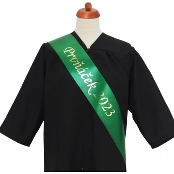 Party dekorace Šerpa pro předškoláky trávově zelená - saténová