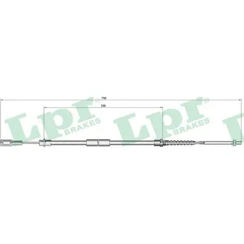 Lanko parkovací brzdy Tažné lanko, parkovací brzda, , 4745F0, LPR, C0643B