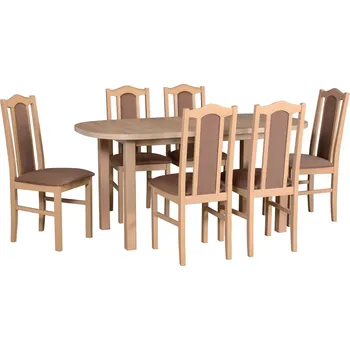 Jídelní set Jídelní set 6+1 Vincent Vyberte Tkaninu:: Tkanina 16, Vyberte Moření:: Komplet ořech
