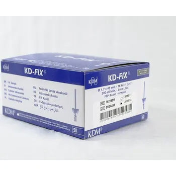 Injekční stříkačka Kanyla IV KD-FIX s křídly a portem 20G růžová 1,1x32 mm (50 ks)