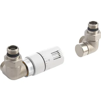 Aqualine ECO připojovací sada termostatická, levá, nikl/bílá