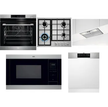 Set domácích spotřebičů AEG BSK782380M + AEG Mastery StepPower HGB64420SM + AEG DGB3523S + AEG Mastery MSB2547D-M + AEG FEE72706PM