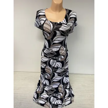 Dámské šaty šaty, Barva Béžová, Velikost XXXL 54, Materiál 96% Viskoza 4% Lycra