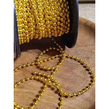 umělá květina Perlový řetěz Ø4 mm barva zlatá