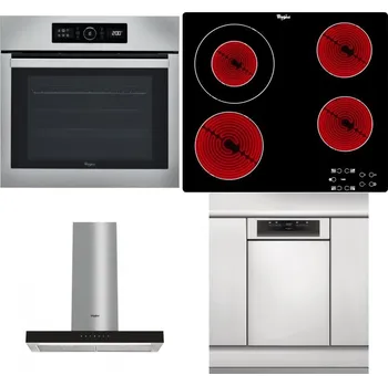 Set domácích spotřebičů WHIRLPOOL ABSOLUTE AKZ9 6230 IX + WHIRLPOOL AKT 8130/NE + WHIRLPOOL WHBS 62F LT K + WHIRLPOOL WSBO 3O34 PF X