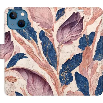 Pouzdro na mobilní telefon Flipové pouzdro iSaprio - Old Leaves 02 - iPhone 13 mini