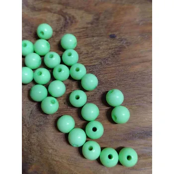 Korálek Plastové korálky Color Ø8 mm 25 ks zelená pastelová