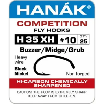 Rybářský háček Muškařský háček Hanák Competition blešivci & pakomáři č. 14, 25 ks (H35XH)