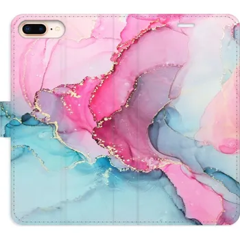 Pouzdro na mobilní telefon Flipové pouzdro iSaprio - PinkBlue Marble - iPhone 7 Plus