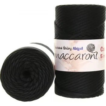Příze Macaroni Abigail 5 mm Černá (Špagátová příze Abigail 5 mm černá)
