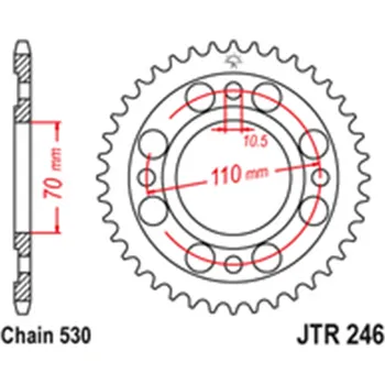 Řetězová sada pro motocykl Zadní rozeta Honda CB 250 1978 - 1982 41 zubů
