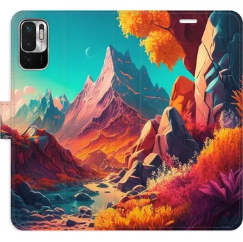 Pouzdro na mobilní telefon Flipové pouzdro iSaprio - Colorful Mountains - Xiaomi Redmi Note 10 5G
