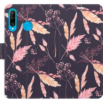 Pouzdro na mobilní telefon Flipové pouzdro iSaprio - Ornamental Flowers 02 - Huawei P30 Lite