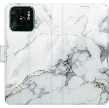 Pouzdro na mobilní telefon Flipové pouzdro iSaprio - SilverMarble 15 - Xiaomi Redmi 10C