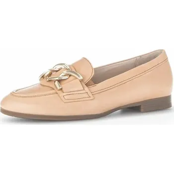 Dámské polobotky Kožené mokasíny Gabor, camel, 22.434.51, širší střih 43
