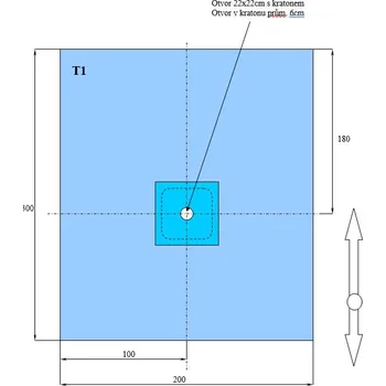 rouška Rouška kolenní/ramenní 200x300cm s manžetou a otvorem 6cm