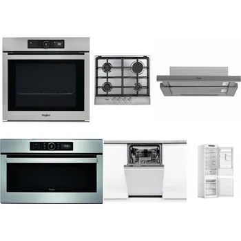 Set domácích spotřebičů WHIRLPOOL AKZ9 9480 IX + WHIRLPOOL AKR 351/IX + WHIRLPOOL AKR 749/1 IX + WHIRLPOOL ABSOLUTE AMW 730 IX + WHIRLPOOL WSIO 3O34 PFE X + WHIRLPOOL WHC18 T311