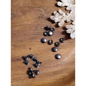 Duté nýty Ø5 mm 10 ks barva nikl černý