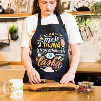 Kuchyňská zástěra Chaukiss Zástěra "Moje tajná ingredience je láska"