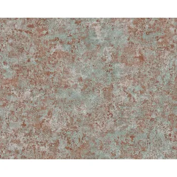 Tapeta Vliesová tapeta beton - hnědá, zelená, stříbrná 4002391101 (0,53 x 10,05 m) A.S.Création