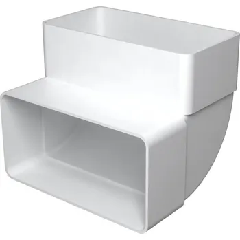 Ventilační potrubí Koleno vertikální 90° pro ploché potrubí 110x55 mm MIKAWI 59-1332