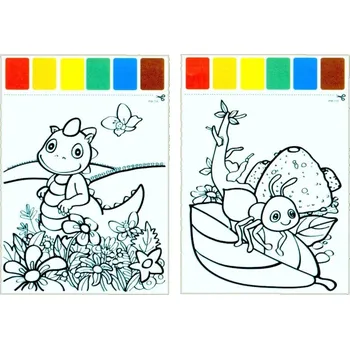 omalovánky Omalovánky, A4, s barvami, Dino, mravenec , 109/112, 2 obrázky / bal.