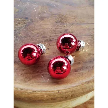 Vánoční dekorace Vánoční baňky Ø20 mm 1 ks červená lesk