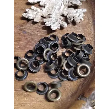 Korálek Průvlek na korálky kovový 5 mm 10 ks barva staromosaz