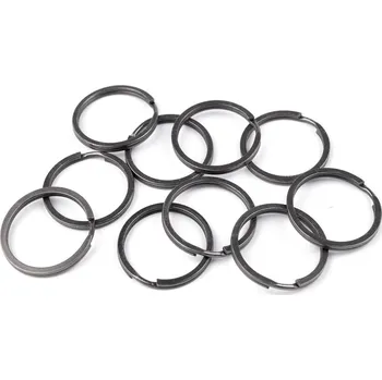 Kroužek na klíče Ø30 mm plochý, barva 3 nikl černý