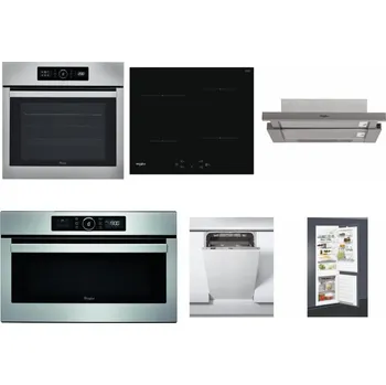 Set domácích spotřebičů WHIRLPOOL ABSOLUTE AKZ9 6230 IX + WHIRLPOOL WS Q2760 BF + WHIRLPOOL AKR 5390/1 IX + WHIRLPOOL ABSOLUTE AMW 730 IX + WHIRLPOOL WSIC 3M27 C + WHIRLPOOL ART 65031