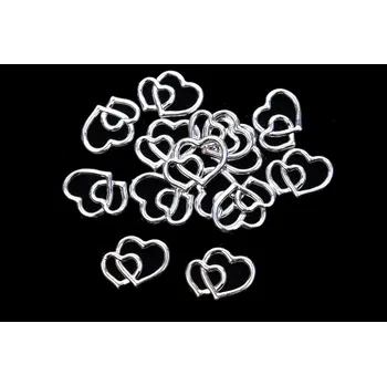 Podvazkový pás Svatební plastové srdíčka (25ks/bal.)