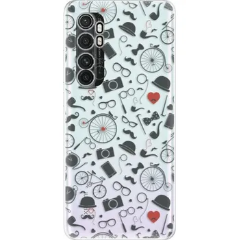 Pouzdro na mobilní telefon Odolné silikonové pouzdro iSaprio - Vintage Pattern 01 - black - Xiaomi Mi Note 10 Lite
