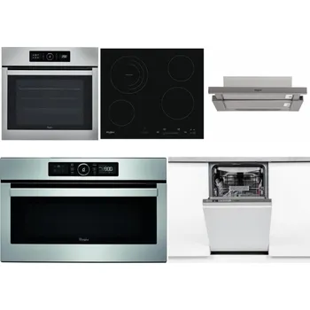 Set domácích spotřebičů WHIRLPOOL ABSOLUTE AKZ9 6230 IX + WHIRLPOOL AKT 8900 BA + WHIRLPOOL AKR 5390/1 IX + WHIRLPOOL ABSOLUTE AMW 730 IX + WHIRLPOOL WSIO 3O34 PFE X