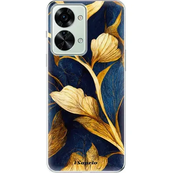 Pouzdro na mobilní telefon Odolné silikonové pouzdro iSaprio - Gold Leaves - OnePlus Nord 2T 5G