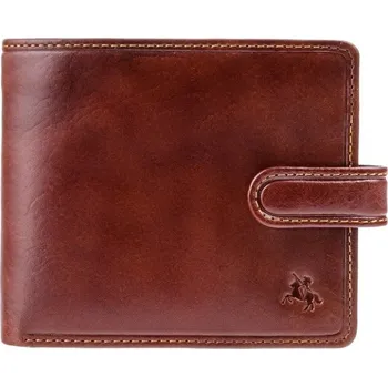 Peněženka Visconti pánská kožená peněženka s extra zipem hnědá