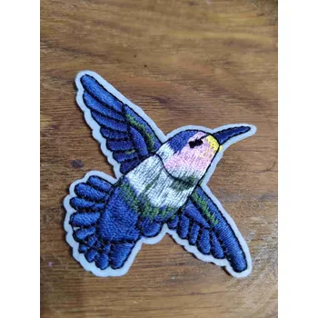 Textilní nažehlovací páska Nažehlovačka ptáček černomodrý