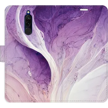 Pouzdro na mobilní telefon Flipové pouzdro iSaprio - Purple Paint - Xiaomi Redmi 8