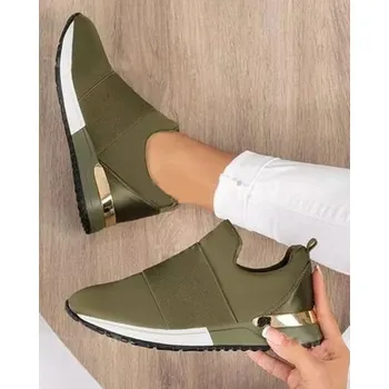 Dámské tenisky Dámské nazouvací tenisky se zlatou sponou Barva: zelená, Velikost EUR: 40