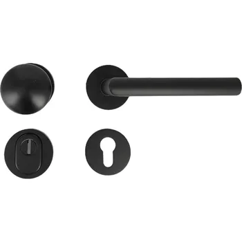 Dveřní kování Cobra ochranné kování C401-R plus (černá) Provedení: K PZ RE (klika pravá/koule pro FAB)