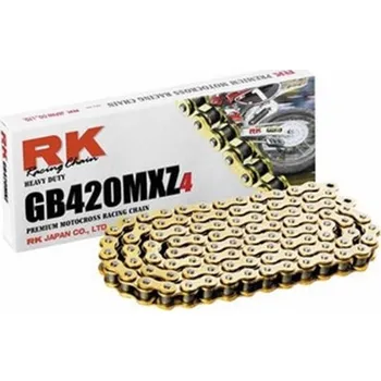 Řetězová sada pro motocykl Moto řetěz RK MXZ4 Kawasaki AR 80 1988 - 1992 Netěsněný zlatý